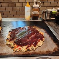 Soy meat okonomiyaki at Gion Tanto - 祇園たんと in Kyoto