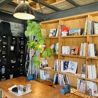 Inside   at School Bus Coffee Stop in Kyoto