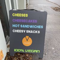 outside signage  #Veganuary at Cultured Kindness Vegan Cheese Shop in Portland