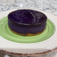 ube cheesecake   at Cultured Kindness Vegan Cheese Shop in Portland