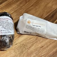 Cinnamon cranberry chèvre log and Peoria sage derby   at Cultured Kindness Vegan Cheese Shop in Portland
