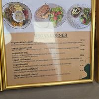 Menu w/vegan options at Tasters in Limassol