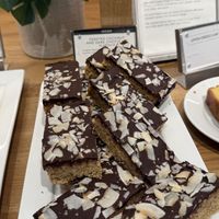 Toasted coconut and dark chocolate flapjack  at Red Coat Cafe in Edinburgh