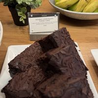 Double chocolate fudge cake  at Red Coat Cafe in Edinburgh