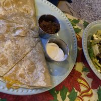 Cheese quesadilla and pecan salad for the vegetarian at Turtle Bay Cafe and Bakery in Akumal