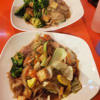 Vegan Pad See Ewe and Vegan Pad Woonseen at Thai Neighbor in Oak Park