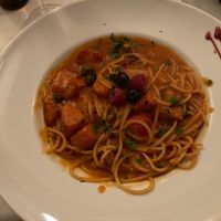 Spaghetti mit Tomatensauce und Kürbis   at La Monella in Hamburg