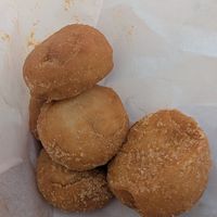 Donut holes covered in kinako at Tokyo Vegan Bakes in Tokyo