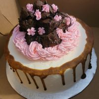 Chocolate Caramel Brownie cake at Worthy ABCV Vegan Baked Goods in Kentville