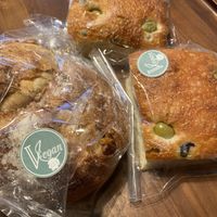 Vegan bread and focaccia  at La Vigne Akiko in Tokyo