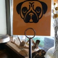 pug table placeholder :) at The Lunch Room in Ann Arbor