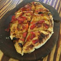 pepper vegan focaccia at Bayit 77 in Amirim