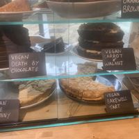 & the awesome ginger vegan 'cheesecake'  at Towngate Tearoom in Hebden Bridge