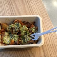 Vegan cashew pesto sweet potatoes at Sweetgreen - Lexington Ave in New York City