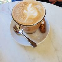 Cappucino at The Mercury Café in New Castle