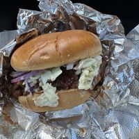 Pulled-Oat "Pork" Sandwich  at The Mercury Café in New Castle