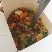 Dish of the day : rice and curry  at Terracotta in Verona