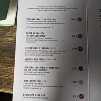 Menu: dishes with bread. at Altes Mädchen in Hamburg