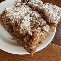 Apple crumb cake  at Lazy Cow Bakery in Seattle