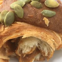 Pumpkin croissant  at Lazy Cow Bakery in Seattle