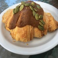 Pumpkin croissant prior to mutilation at Lazy Cow Bakery in Seattle