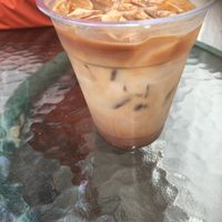 Iced coffee at Lazy Cow Bakery in Seattle