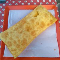 Pastel de palmito com purê de batata, o melhor pastel da cidade! #Veganuary at Tuta Lanches in Sao Jose Dos Campos