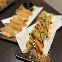 Jalapeño bomb and crispy dumpling at Sakura in Fullerton