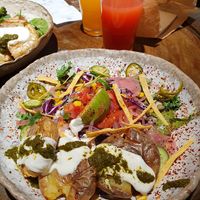 Latin Lover bowl with smashed potatoes at Honest Greens - Westfield Glories in Barcelona