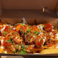 Vegan currywurst   at Frittenwerk - Hbf Leipzig in Leipzig