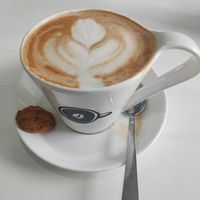 Cappuccino with soya milk at Café Negro in Liberia