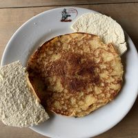 Arepa de chocolo at El Palacio de Los Frijoles in Cocorna