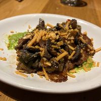 Kimchi and Mushroom Pancake, super good!! #Veganuary at Maple Tree Inn in Homewood