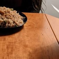 Vegan Singapore noodles with vegetables and tofu #Veganuary at LANA in Tralee