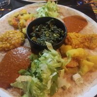 Vegetarian (vegan) platter at Ristorante Eritrea in Rome