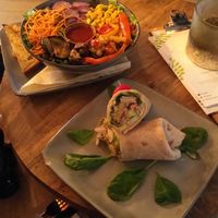 Gegrilde groenten salade & falafel wrap. at Zoet in Meppel