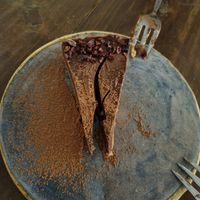 Raw chocolate cake (we started eating before taking the picturel at Gajimaru in Okinawa