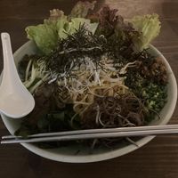 汁なし混ぜ麺、グルテンフリー麺  at Gajimaru in Okinawa