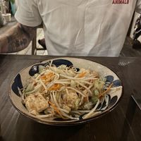 Tofu and bean sprout stirfry  at Gajimaru in Okinawa