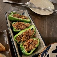 Spicy stuffed peppers   at Gajimaru in Okinawa