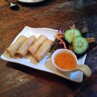 Spring rolls at Muang Thai Restaurant in North London