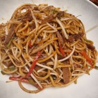 Black pepper noodles at Love Veggie Macau in Macau