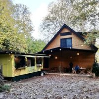 Seating and counter  at Garden Kitchen Caravan in Antalya