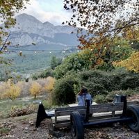 Seating and view  at Garden Kitchen Caravan in Antalya
