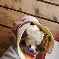falafel wrap! (Vegan option) at Garden Kitchen Caravan in Antalya