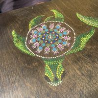 More artistic touches by the owner’s (Ronald) mom.   #Veganuary at Dushi Delicious  in Oranjestad