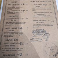 First page of vegan food offers at Quyu's Taproom in Jaipur