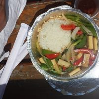 Take out vegan, option to have spicy or not.  at Sabhai Thai in Sidney