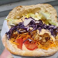 Tempeh Pita at Veganitas Pop Up- Bahnhofplatz  in Zurich