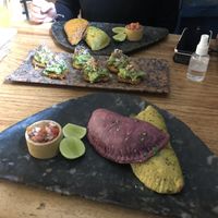 Empanadas and patacones   at Salvajes in Cusco